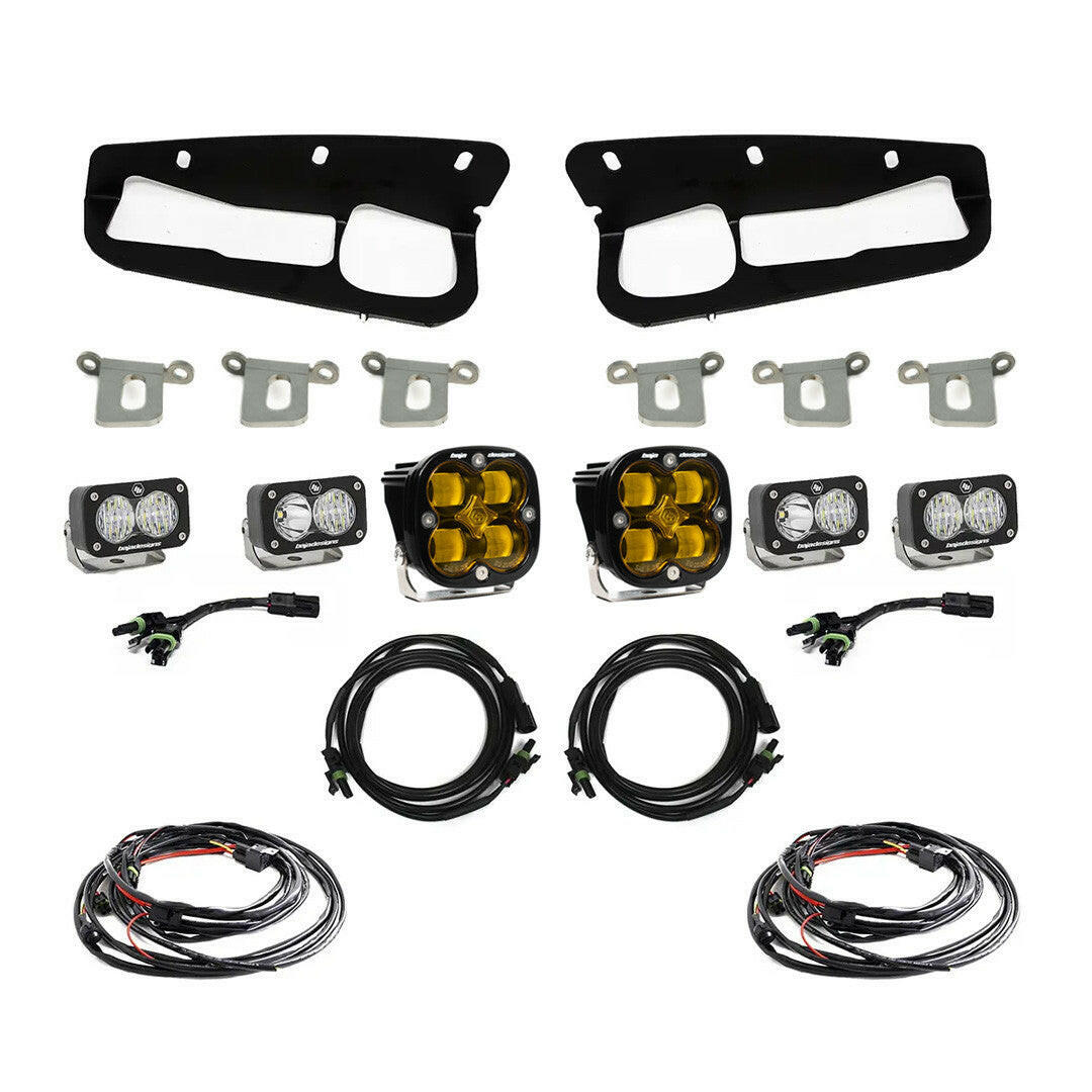 Ford Squadron SAE/Dual S2 Sport Steel Bumper Fog Pocket Light Kit - Ford 2021-23 Bronco; Steel Bumper.