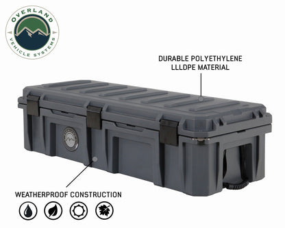 117 QT Dry Box With Drain and Bottle Opener - Dark Grey.