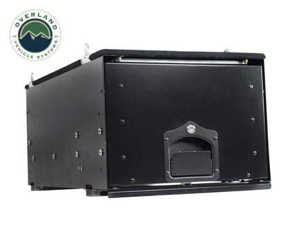 Cargo Box With Slide Out Drawer Size - Black Powder Coat Universal