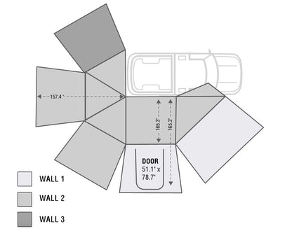 Nomadic 270 Passenger Side Awning Wall 1