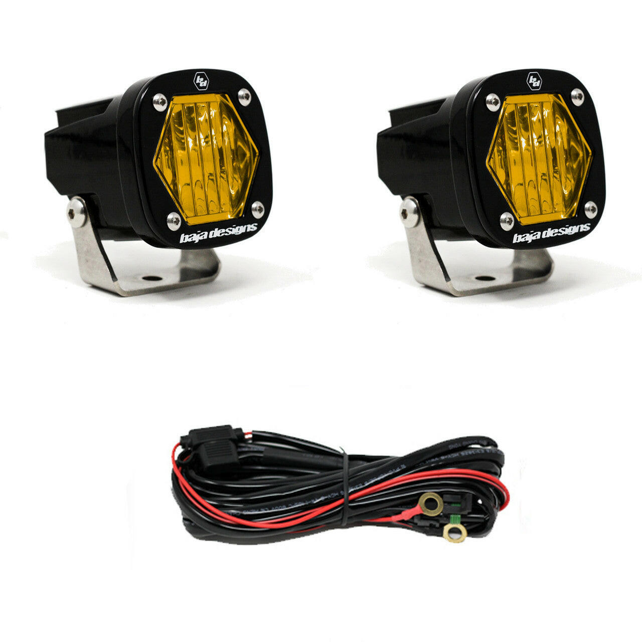 S1 Black LED Auxiliary Light Pod Pair - Universal.