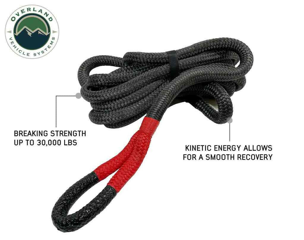 Brute Kinetic Recovery Strap 1" x 30' With Storage Bag - 30% stretch.