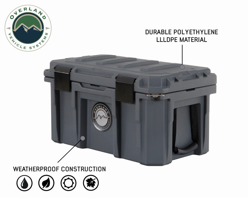 D.B.S. - Dark Grey 53 QT Dry Box with Drain, and Bottle Opener