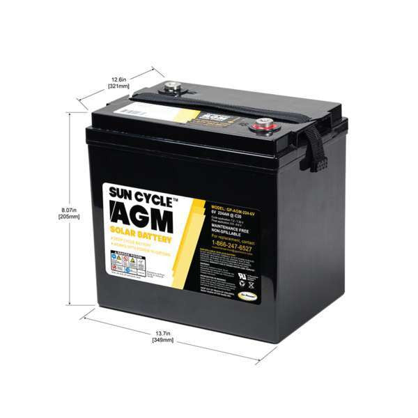 Go Power 6 Volt Sun Cycle Agm Solar Battery