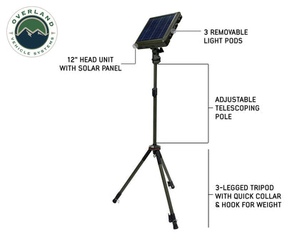 Solar Powered Camping light with removable light pods.