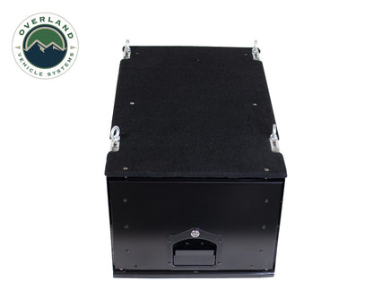 Cargo Box With Slide Out Drawer Size - Black Powder Coat Universal