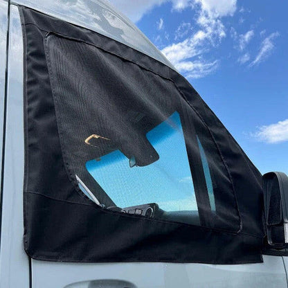 2019+ SPRINTER VAN FABRIC - FRONT WINDOW BUG SCREEN KIT.