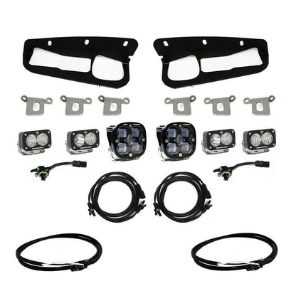 Ford Squadron SAE/Dual S2 Sport Steel Bumper Fog Pocket Light Kit - Ford 2021-23 Bronco; Steel Bumper.