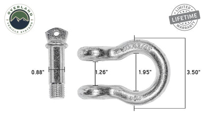 Recovery Shackle D-Ring 3/4" 4.75 Ton Zinc - Sold In Pairs