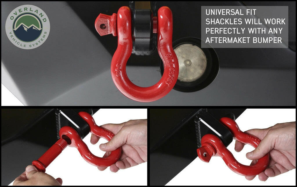 Recovery Shackle 3/4" 4.75 Ton Red.