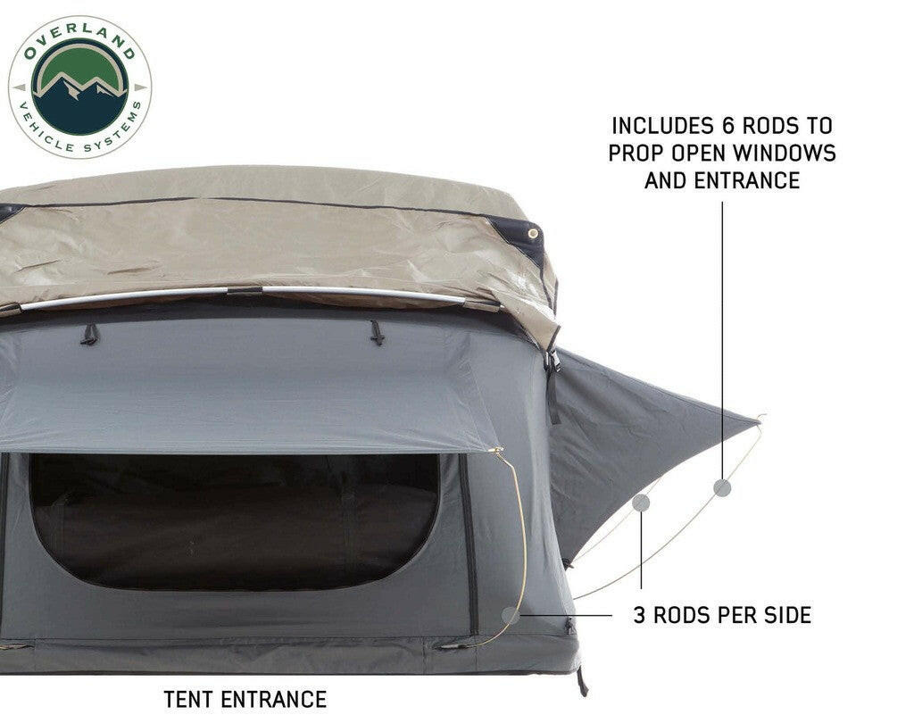 Nomadic 4 Extended Roof Top Tent in Dark Gray.