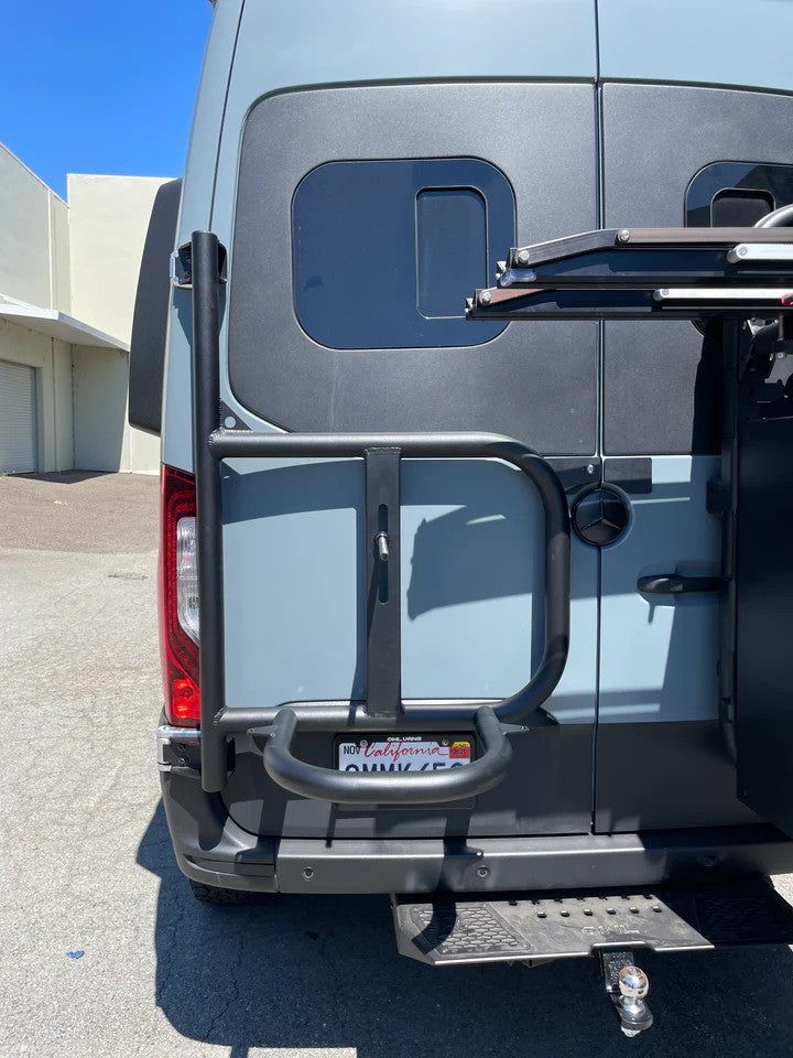 EXPEDITION TIRE CARRIER - ALUMINUM (2019+ SPRINTER VAN & 2020 REVEL/STORYTELLER) VS30.