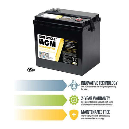 Go Power 6 Volt Sun Cycle Agm Solar Battery