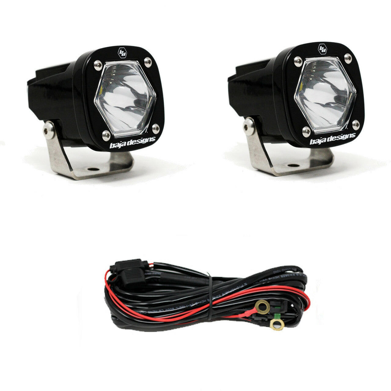 S1 Black LED Auxiliary Light Pod Pair - Universal.