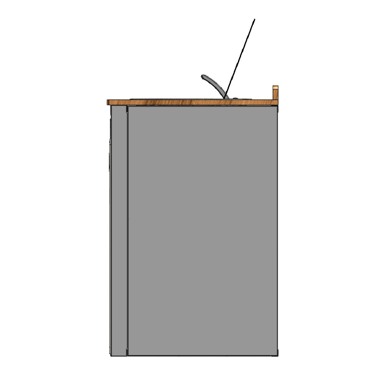 48in Galley - Isotherm 130 Fridge Base Cabinet
