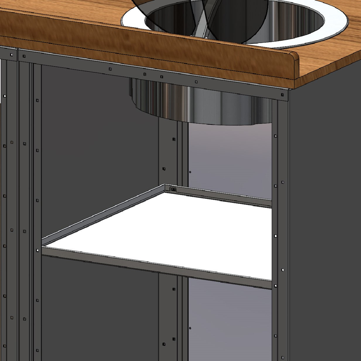 48in Galley - Isotherm 130 Fridge Base Cabinet