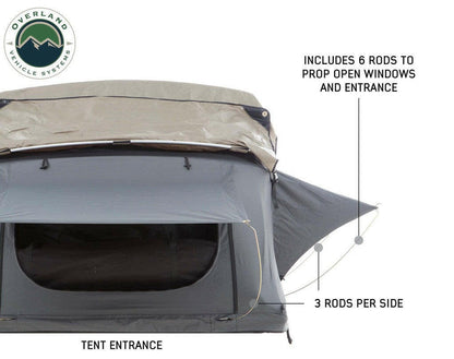 Nomadic 2 Extended Roof Top Tent in Dark Gray.