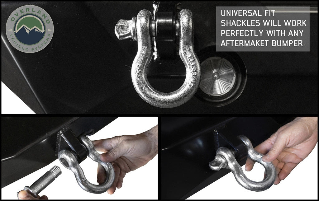 Recovery Shackle D-Ring 3/4" 4.75 Ton Zinc - Sold In Pairs