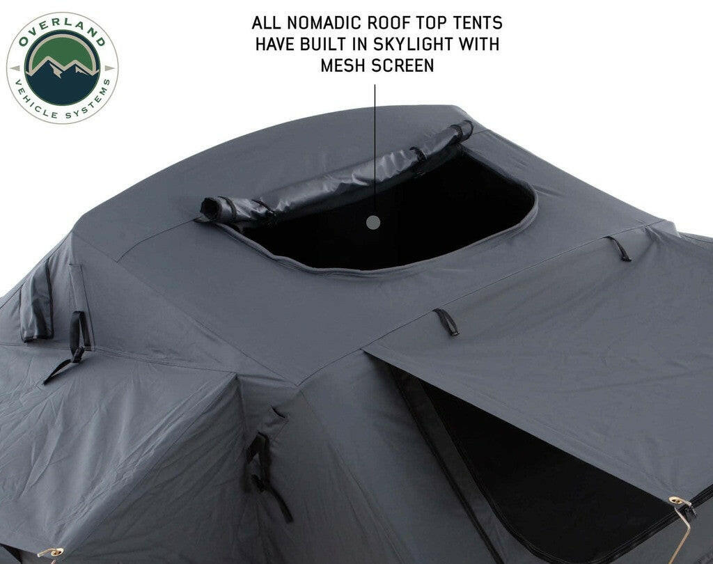 Nomadic 4 Extended Roof Top Tent in Dark Gray.