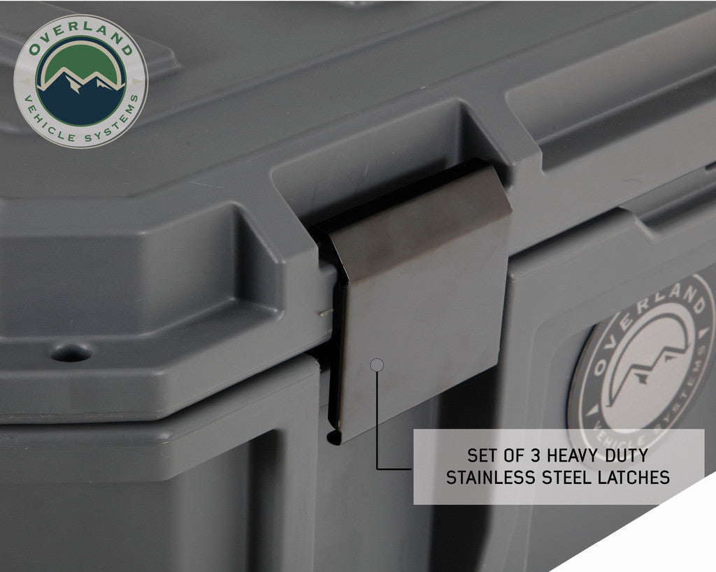 D.B.S. - Dark Grey 117 QT Dry Box With Drain and Bottle Opener