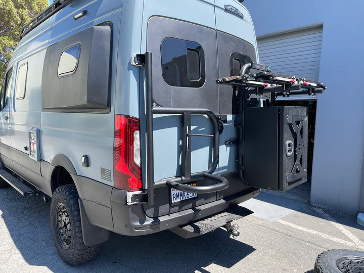 EXPEDITION TIRE CARRIER - ALUMINUM (2019+ SPRINTER VAN & 2020 REVEL/STORYTELLER) VS30.