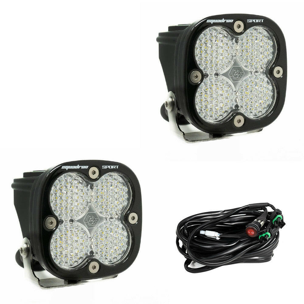 Squadron Sport Black LED Auxiliary Light Pod Pair - Universal.