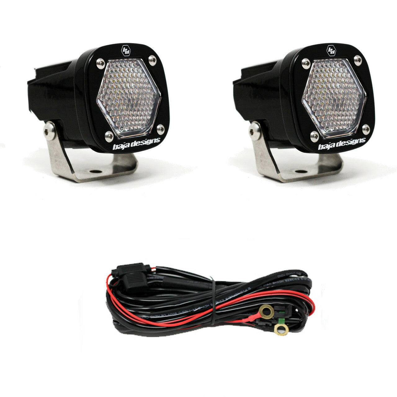 S1 Black LED Auxiliary Light Pod Pair - Universal.