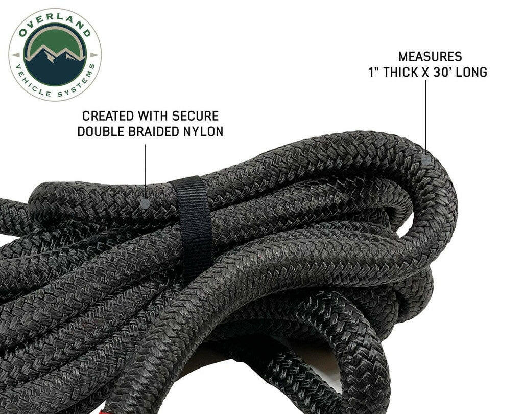 Brute Kinetic Recovery Strap 1" x 30' With Storage Bag - 30% stretch.