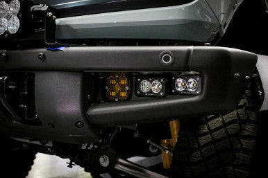 Ford Squadron SAE/Dual S2 Sport Steel Bumper Fog Pocket Light Kit - Ford 2021-23 Bronco; Steel Bumper.