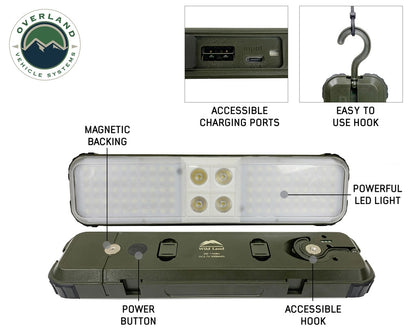 Solar Powered Camping light with removable light pods.