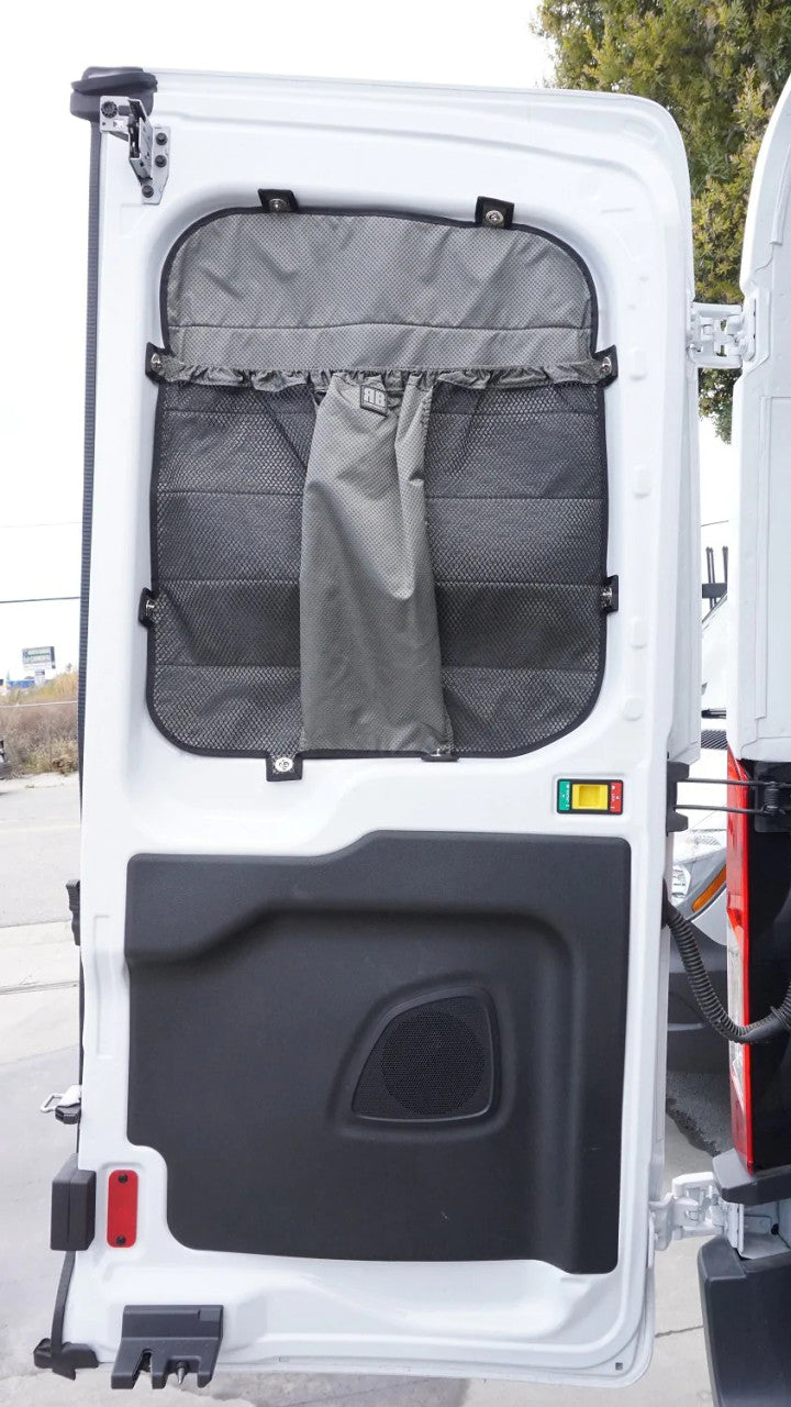 2014 + TRANSIT VAN REAR WINDOW COVERS WITH STUFF BAGS