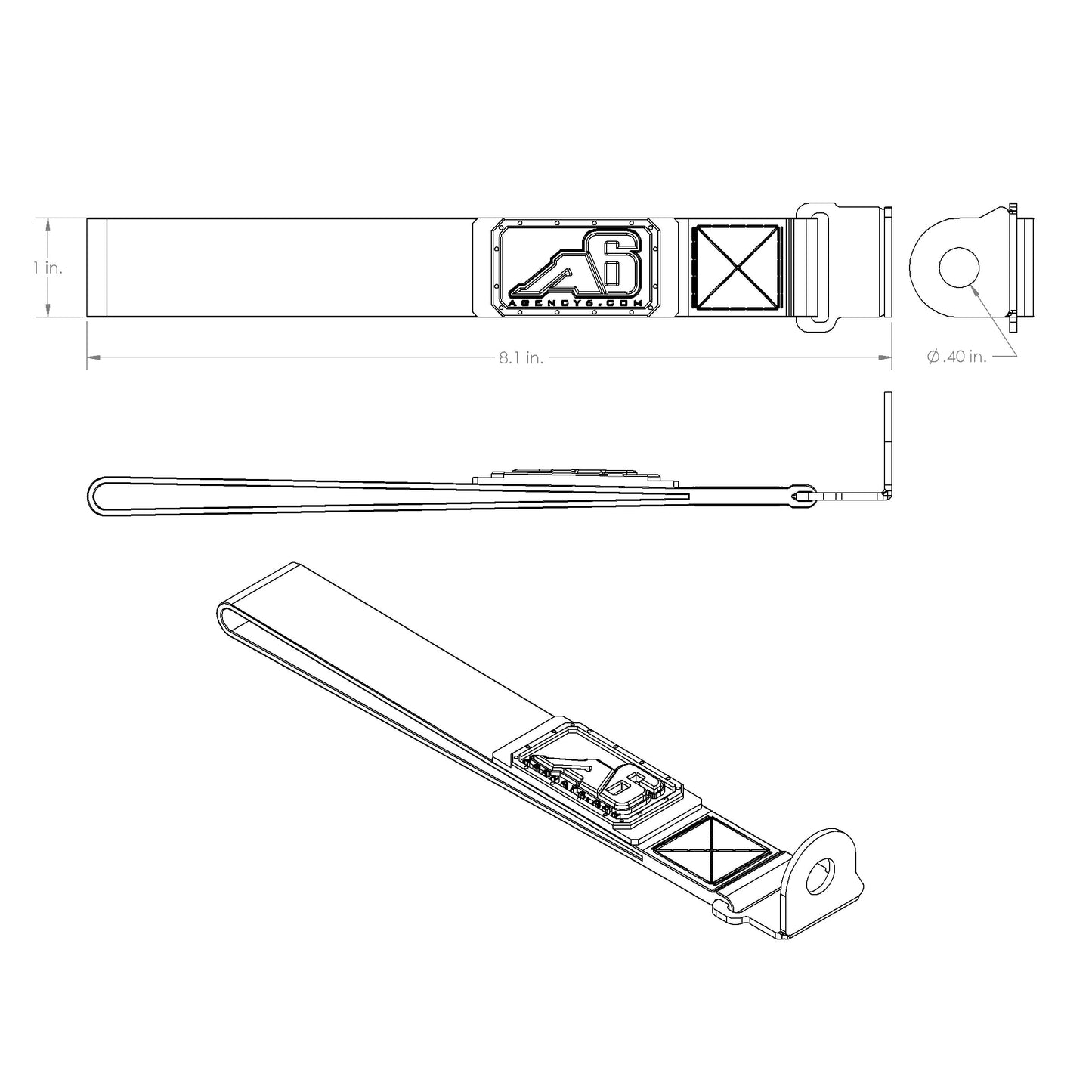 (5TH GEN) Toyota 4Runner Rear Lift Gate Hatch Pull Assist Strap (OD GREEN)