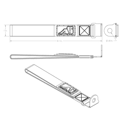 (5TH GEN) Toyota 4Runner Rear Lift Gate Hatch Pull Assist Strap (OD GREEN)