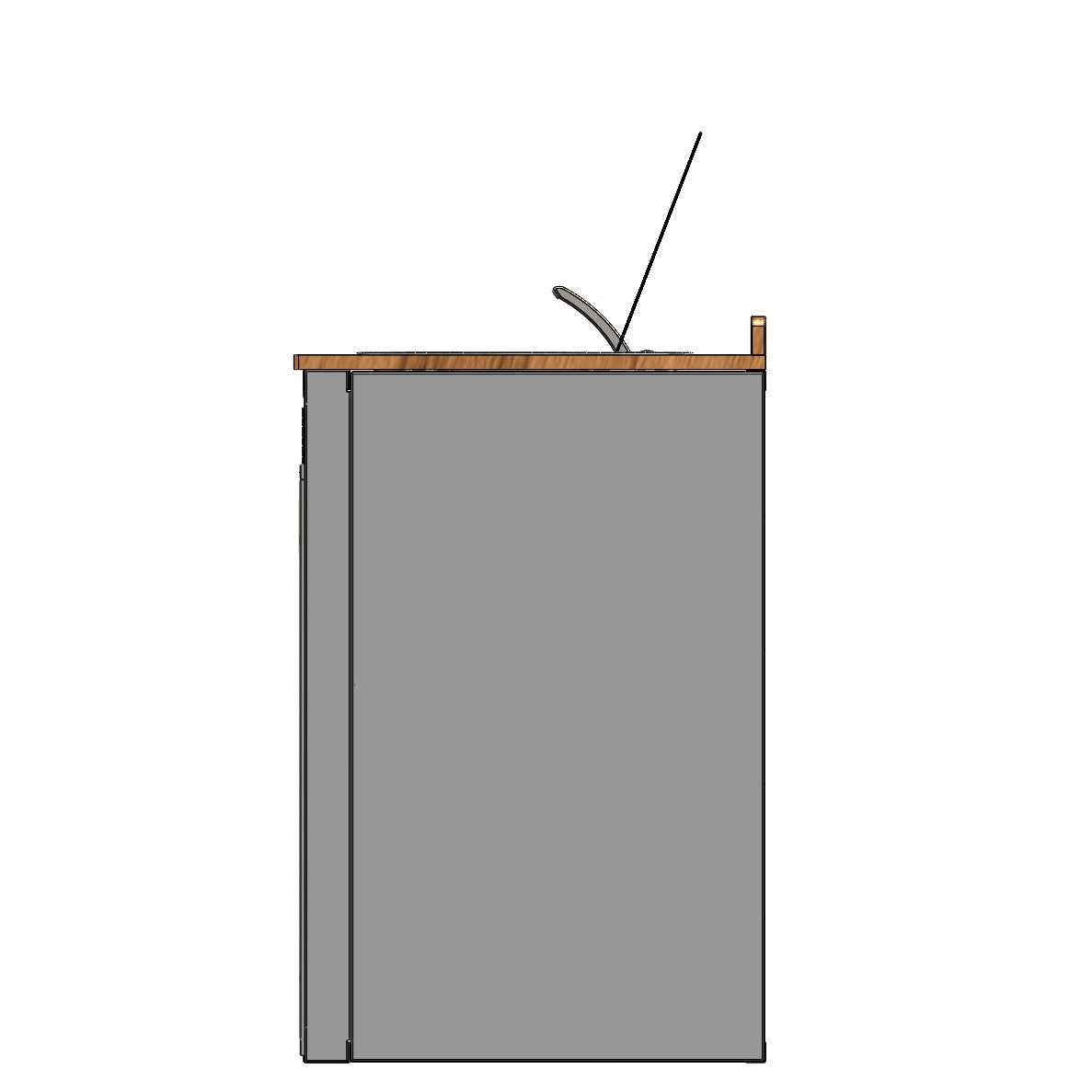 56in Galley - Isotherm 130 Fridge Base Cabinet - Drawer System