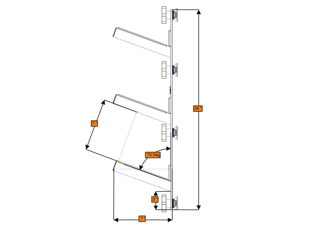 TRIPLE BOARD RACK (SET) - LONG.