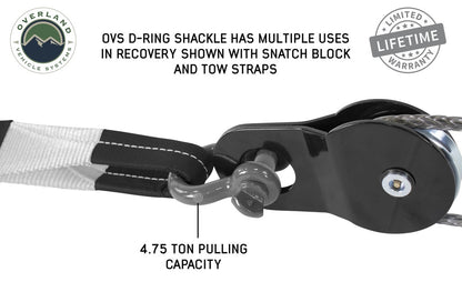 Recovery Shackle 3/4" 4.75 Ton - Gray - Sold In Pairs