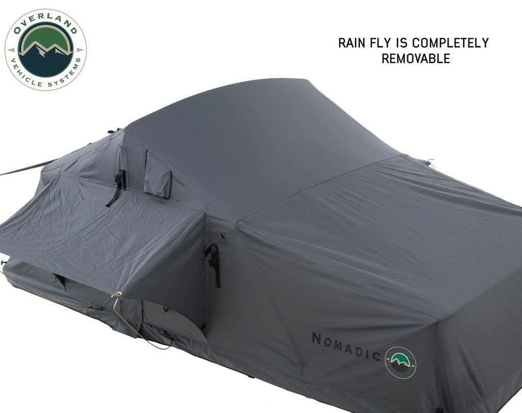 Nomadic 4 Extended Roof Top Tent in Dark Gray.