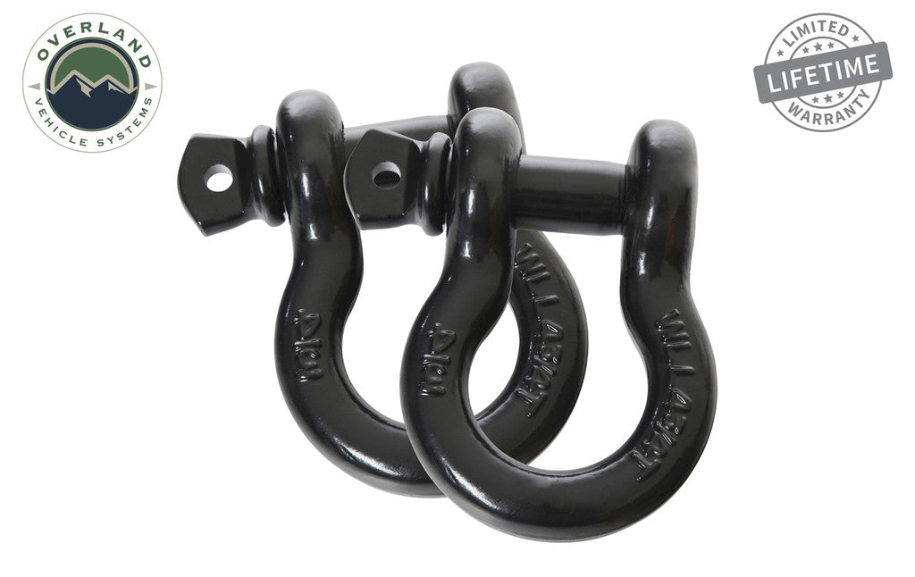 Recovery Shackle 3/4" 4.75 Ton Black - Sold In Pairs.