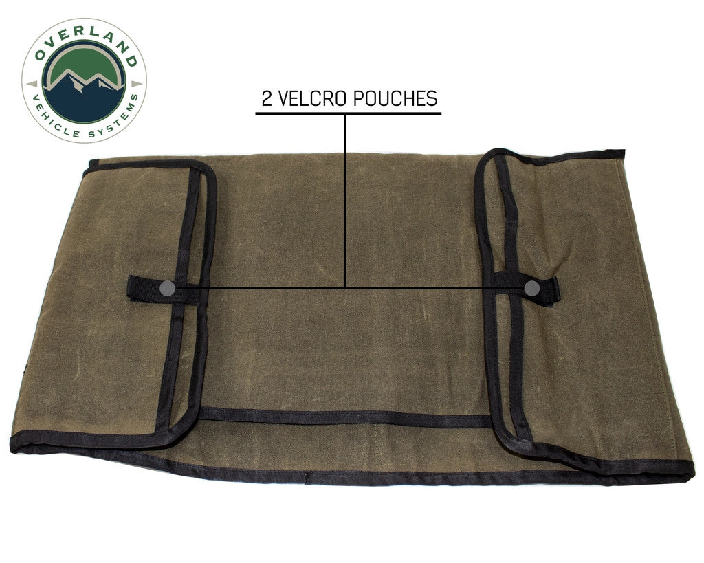 Rolled Bag General Tools With Handle And Straps - #16 Waxed Canvas Universal.