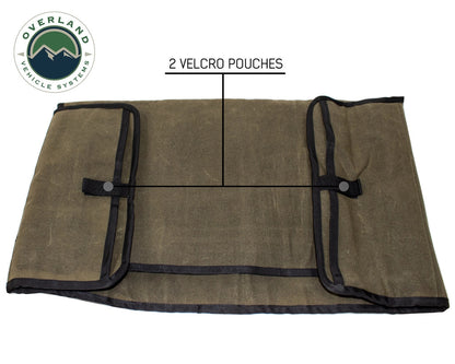 Rolled Bag General Tools With Handle And Straps - #16 Waxed Canvas Universal.