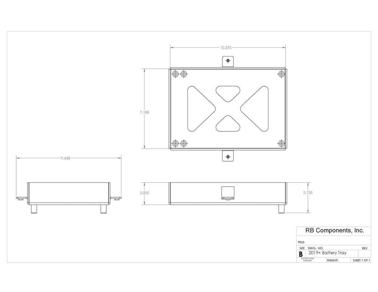 Sprinter Under-hood 6 Volt Battery Tray Kit (2019+).