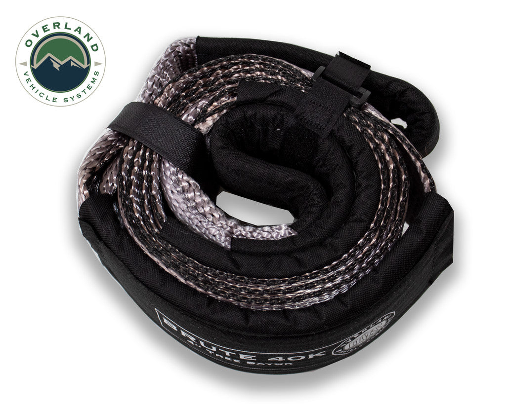 Tow Strap 40,000 lb. 4" x 8' Gray With Black Ends & Storage Bag Universal.