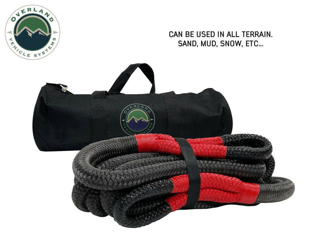 Brute Kinetic Recovery Strap 1" x 30' With Storage Bag - 30% stretch.