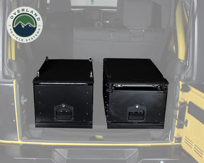 Cargo Box With Slide Out Drawer Size - Black Powder Coat Universal