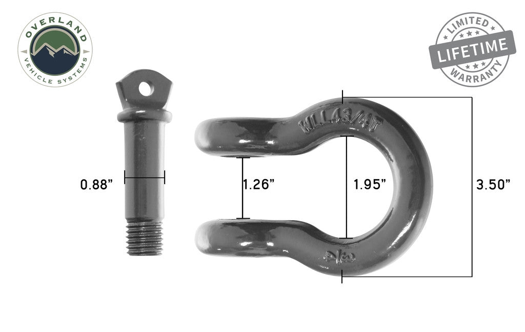 Recovery Shackle 3/4" 4.75 Ton - Gray Universal