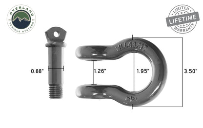 Recovery Shackle 3/4" 4.75 Ton - Gray - Sold In Pairs