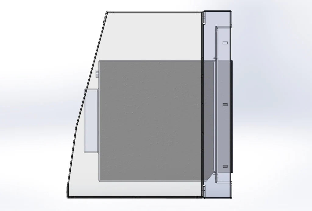 SPRINTER VAN MICROWAVE CABINET, 16"H X 14"D X 24"W - GREY/BLACK