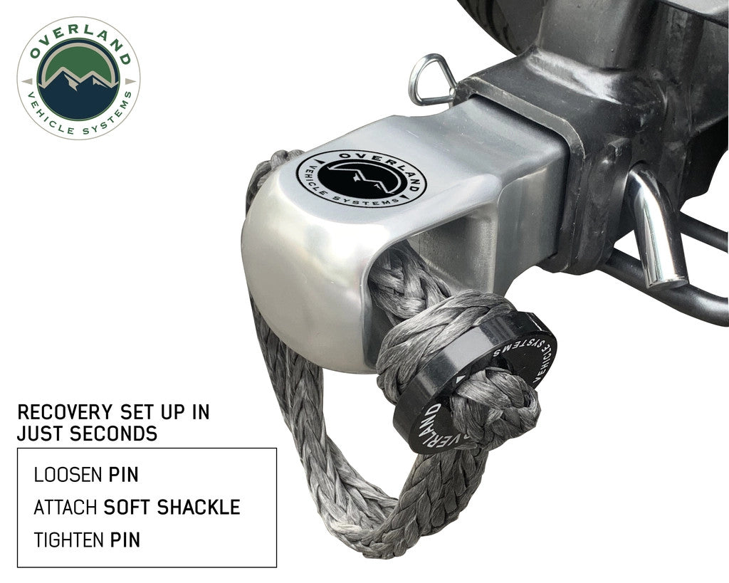 Combo Pack Soft Shackle 5/8" With Collar 44,500 lb. and Aluminum Receiver Mount.