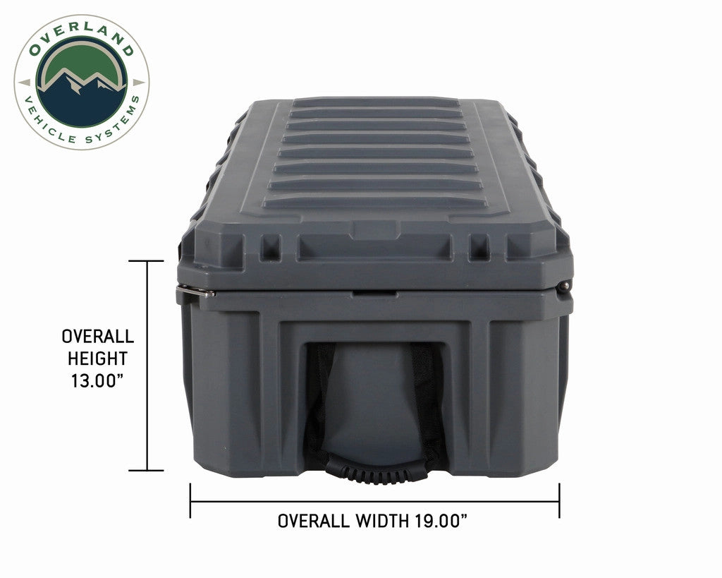 117 QT Dry Box With Drain and Bottle Opener - Dark Grey.