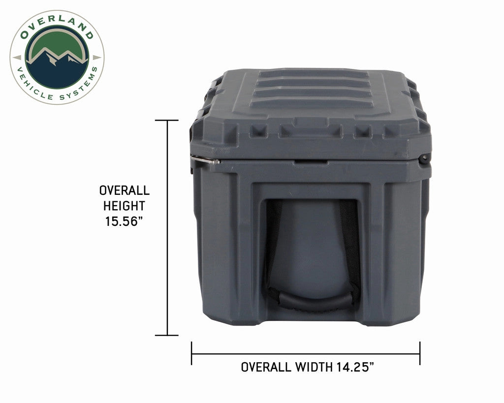 D.B.S. - Dark Grey 53 QT Dry Box with Drain, and Bottle Opener